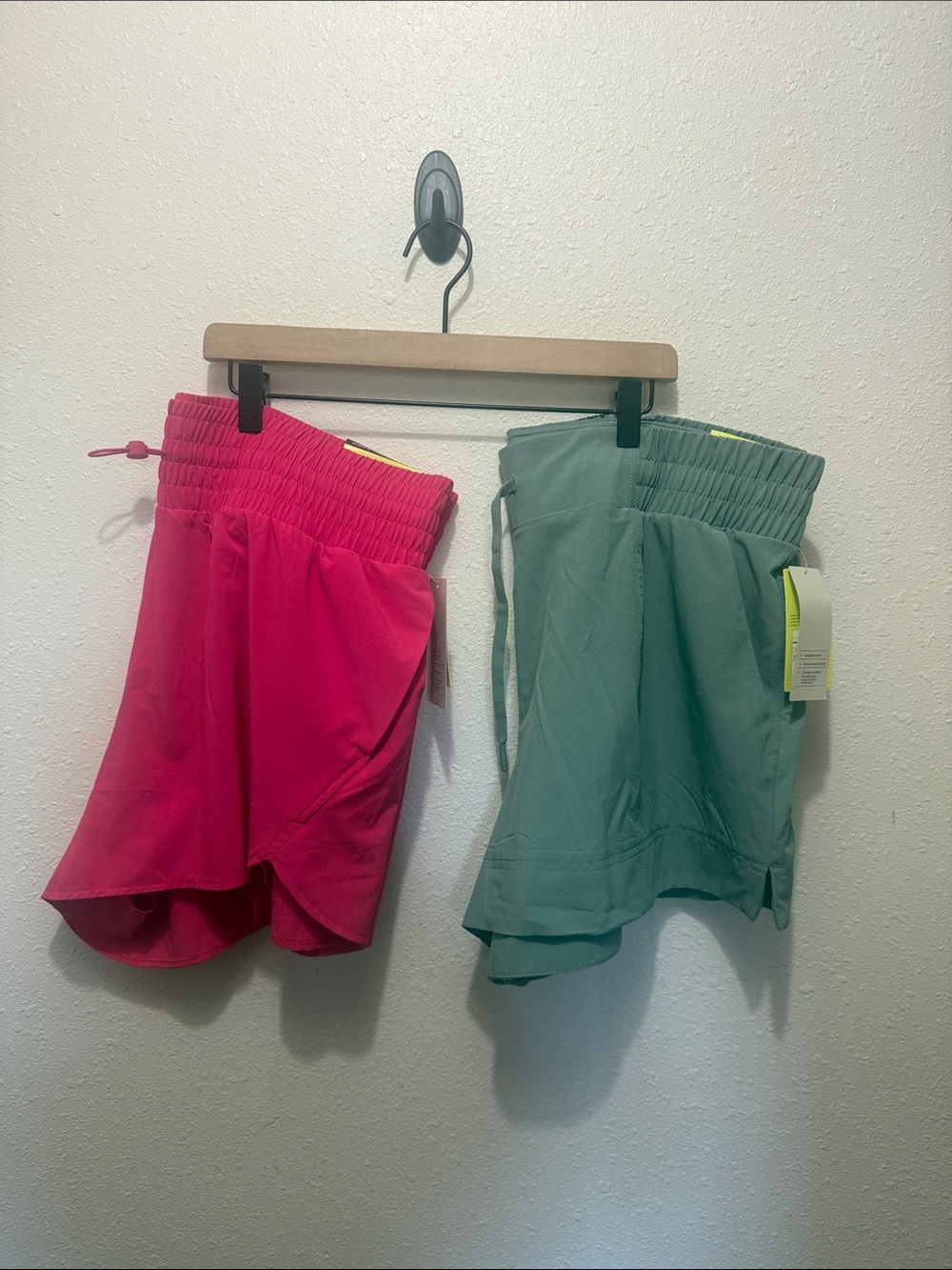 all in motion Athletic Shorts Duo - Hot Pink & Sage Green - Size XL